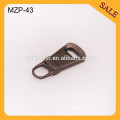 MZP43 Marke benutzerdefinierte Logo 3D geprägt Metall / Nylon Reißverschluss zieht Jacke Reißverschluss Abzieher